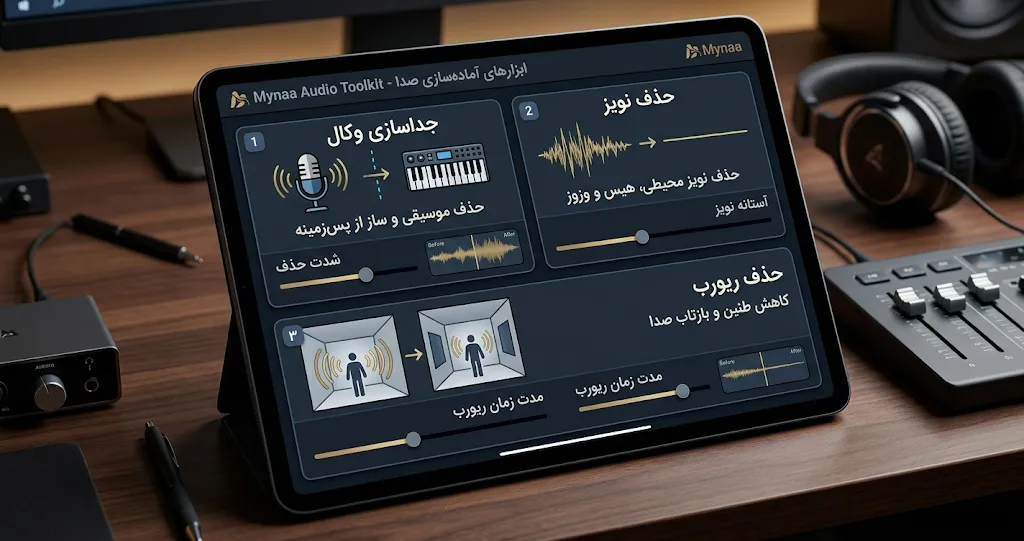 ابزارهای ماینا برای تبدیل صدا هوش مصنوعی و تغییر صدا هوش مصنوعی