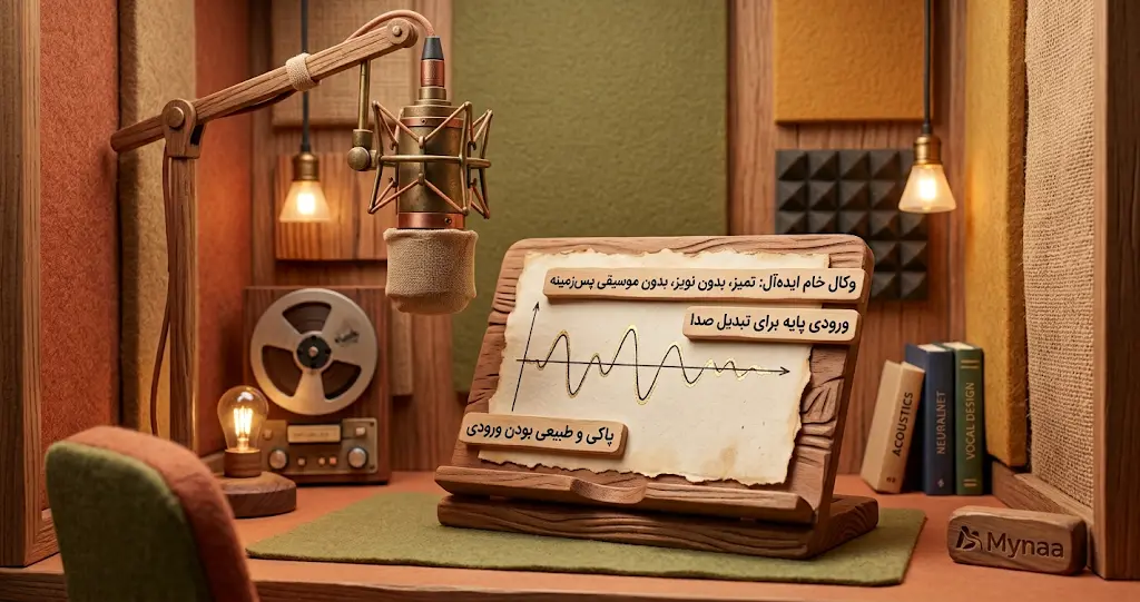 وکال خام برای تبدیل صدا هوش مصنوعی و تغییر صدا هوش مصنوعی